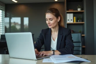Femme d affaires au bureau en réunion CSE